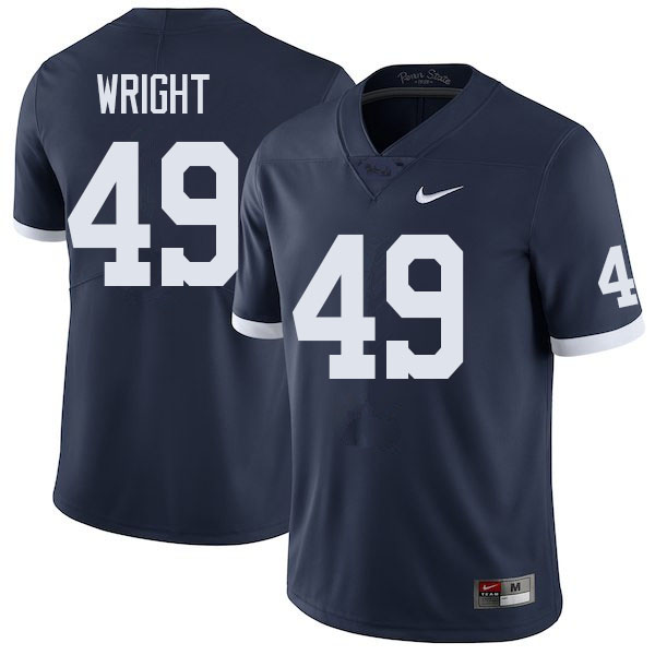 Men #49 Michael Wright Penn State Nittany Lions College Football Jerseys Sale-Retro